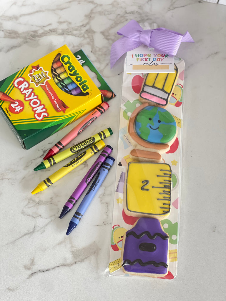 Back to School - First Day Rules - Decorative Sugar Cookies - 4 Mini Cookies